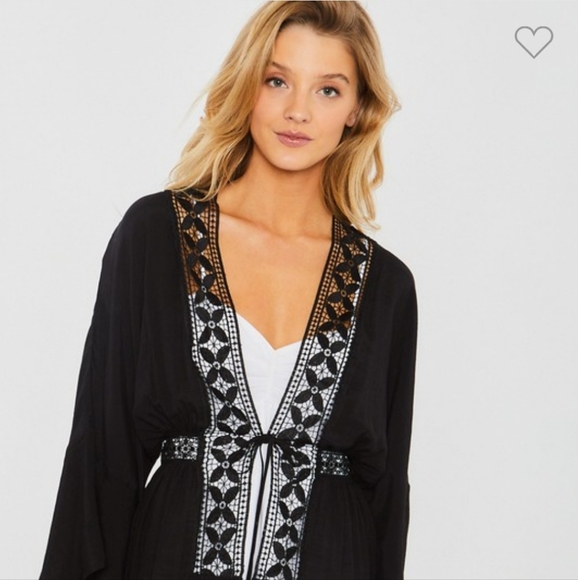 Jacket Like A Robe Love Tree | Jackets & Coats | Waterfall Lace Detail Jacket Robe | Poshmark